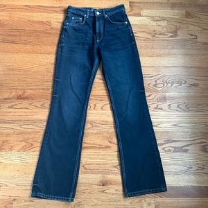 Zara + denim High-Waist Wide Leg / Flare Jeans Size 6